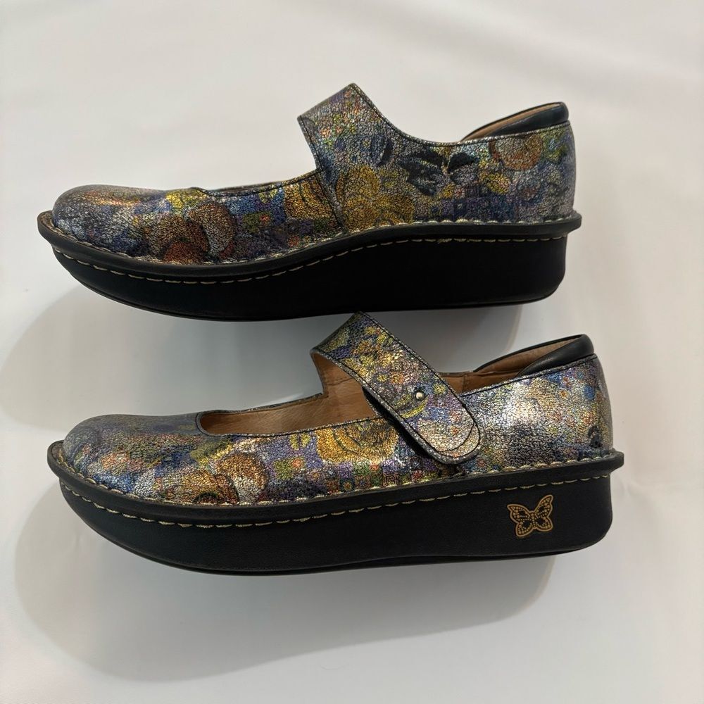ALEGRIA Paloma Gypsy Rose Mary Jane Shoes 39 Multi-Colored EUC - Picture 5 of 11